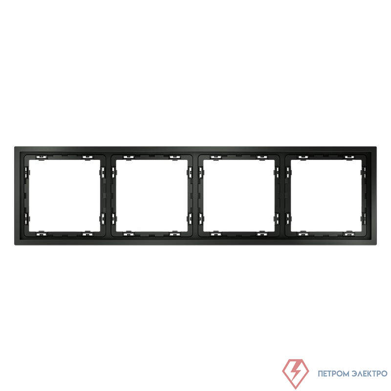 Рамка 4-м S70 пластик. титан Voltum VLS100406