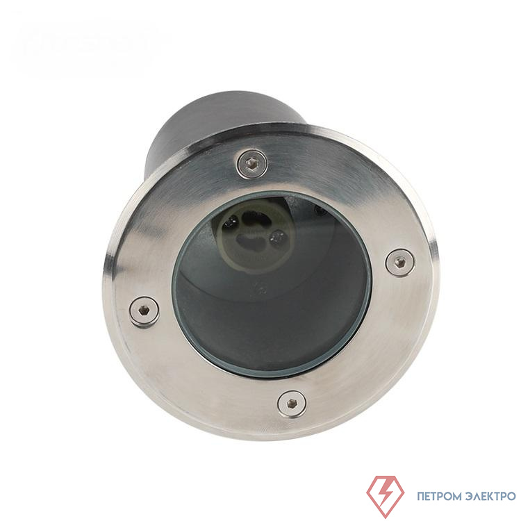 Светильник PGR R110 GU10-1 max 50Вт GU10 IP67 230В Chrome под лампу грунтовый для ландшафтного освещения JazzWay 5040052
