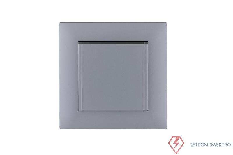 Розетка 1-м с крышкой Karea RIZZ STAR с заземл. сер. Makel 88065029