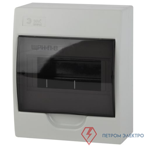 Бокс навесной ЩРН-П-8 8мод. IP41 пластик SIMPLE NO-box_simple-plastic_8_surface BOXS08 Эра Б0041523