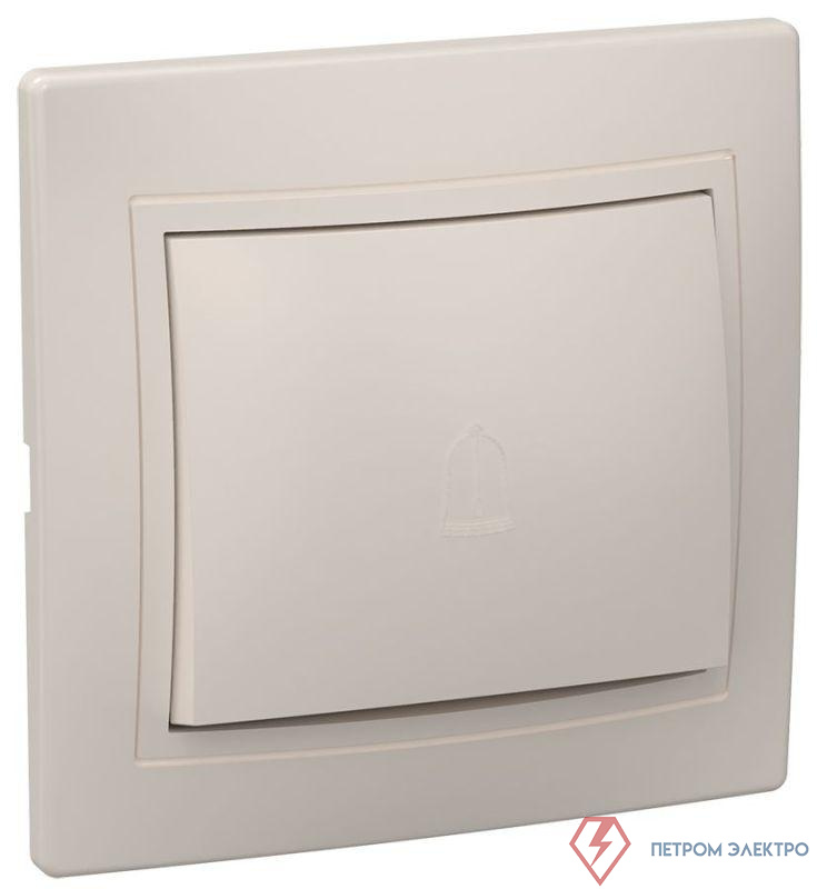 Переключатель проходной 1-кл. СП Кварта 10А IP20 ВСп10-1-0-ККм крем. GENERICA EVK12-K33-10-DM