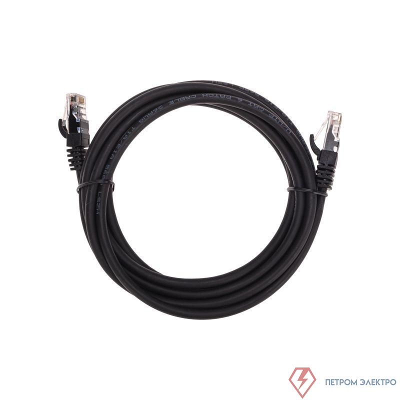 Патч-корд U/UTP CAT 6 RJ45-RJ45 26AWG LSZH черн. 3м Rexant 02-0292-3 0