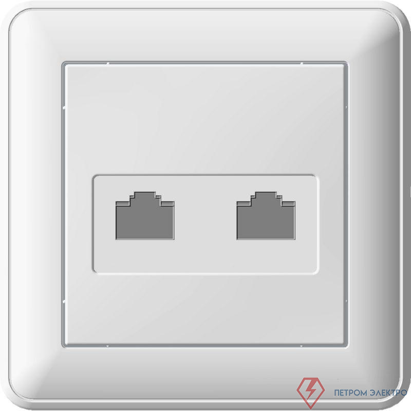 Розетка телефонная 2-м СП W59 RJ11 1А бел. SchE RSI-251TT-18(РСИ-251TT-18)