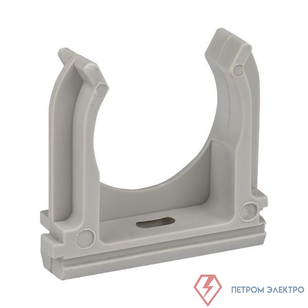 Держатель для труб (клипса) d40мм сер. (уп.30шт) Plast EKF derj-z-40n