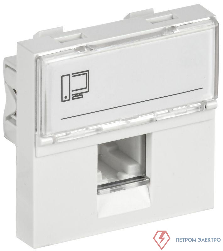 Розетка компьютерная 2мод. РКИ-20-00-П RJ45 кат.5E UTP механизм PRIMER IEK CKK-40D-RI2-K01