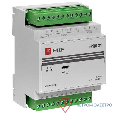 Модуль расширения ePRO удаленного управления 6вх/4вых 230В PROxima EKF ePRO-6-4-230