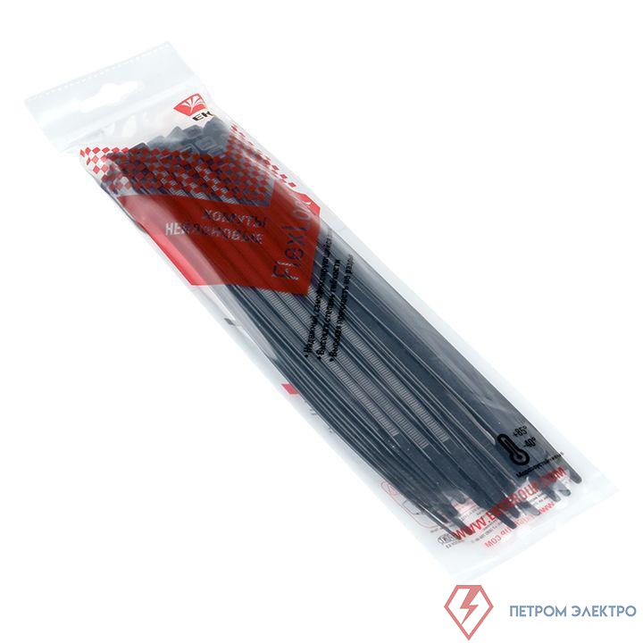 Хомут P6.6 4.8x200 FlexLock стандартный черн. (уп.50шт) PROxima EKF plc-fl-ctsb-4.8x200-r 0