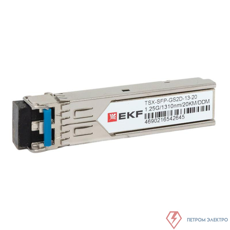 Модуль SFP 1.25Гб двойное одномодовое оптоволокно 1310нм дальность 20км TSX EKF TSX-SFP-GS2D-13-20