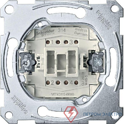 Выключатель 1-кл. 2п СП Merten 10А IP20 механизм SchE MTN3112-0000