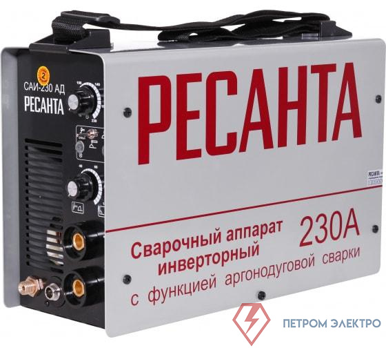 Аппарат сварочный инверторный САИ-230-АД 230А d5 220В IP21 режим ММА аргонодуговой Ресанта 65/17