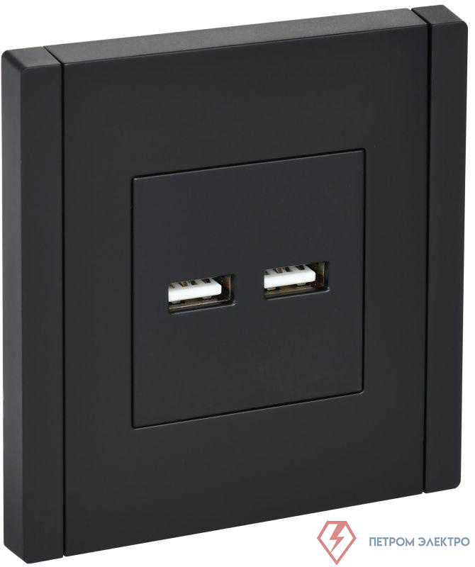 Розетка USB A+A 3.1А FORTE&PIANO FP149 черн. IEK FP-U21-D31-K02