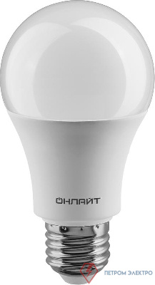 Лампа светодиодная 61 150 OLL-A60-15-230-4K-E27 15Вт грушевидная ОНЛАЙТ 61150