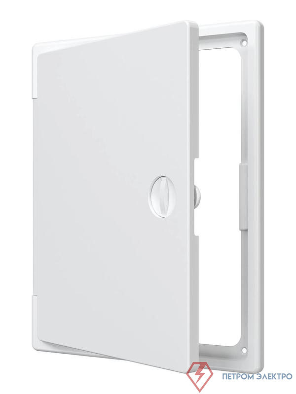 Люк-дверца ревизионная накладная 200х250мм с ручкой-задвижкой АБС бел. EVECS ЛТ2025П