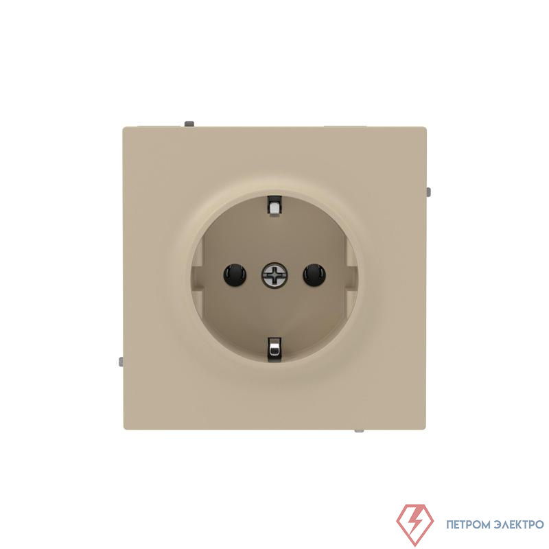 Розетка силовая KANT 2P+E защ. шторки ванильн. марципан DKC 7015033