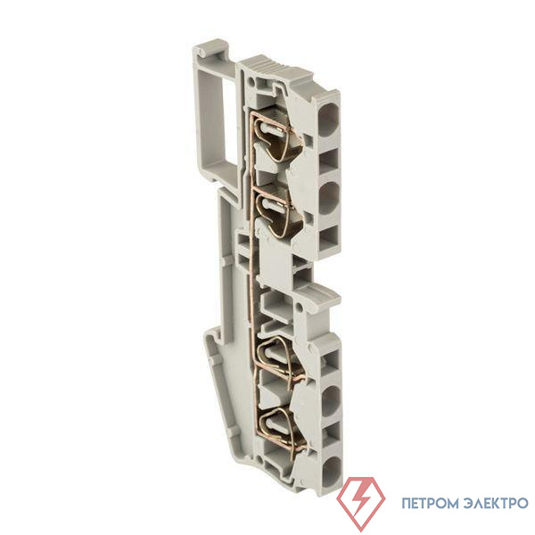 Колодка клеммная ST-2.5 28А 4 вывода пружинная сер. EKF plc-jxb-st-2.5-4