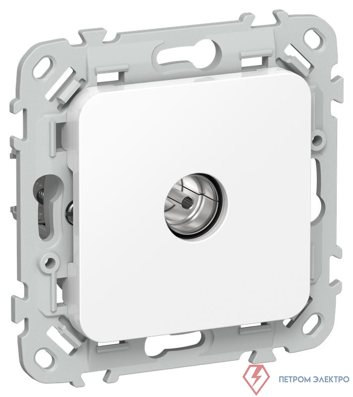 Розетка телевизионная проходная СП FLITE РТВм-1-1-2-ФлБ тип M экранир. механизм бел. IEK FI-A13-P-K01