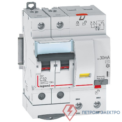 Выключатель автоматический дифференциального тока 2п C 32А 30мА тип AC 10кА DX3 4мод. Leg 411161