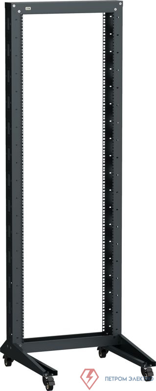 Стойка 1-рамная на 37U 600х600мм на рол. черн. LINEA F ITK LF05-37U66-1RM