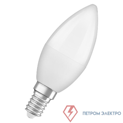 Лампа светодиодная LED Antibacterial B 5.5Вт свеча матовая 2700К тепл. бел. E14 470лм 220-240В угол пучка 220град. бактерицидн. покрыт. (замена 50Вт) OSRAM 4058075561373