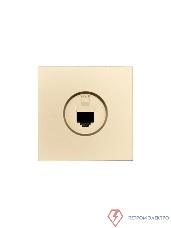 Розетка компьютерная 1-м СП ZIMA IP20 механизм зол. LEZARD 704-3688-140