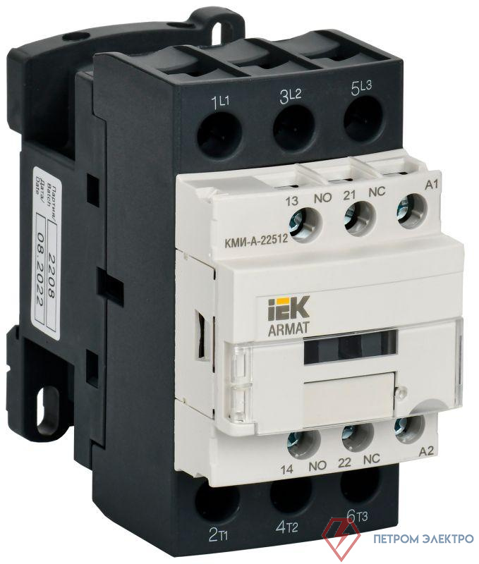 Контактор КМИ-А-22512 LC1D 25А кат. 400В AC 1НО+1НЗ AC-3 IEK AR-ACC-21-025-400-11