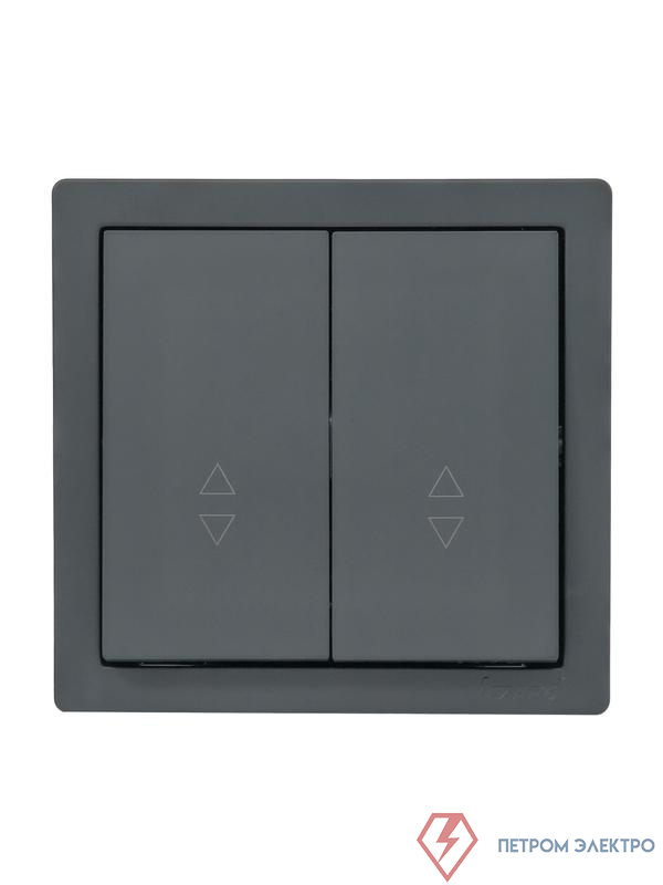 Выключатель проходной 2-кл. ОП LETO графит LEZARD 752-3400-106