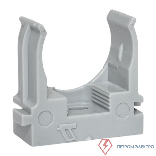 Держатель для труб (клипса) d25мм для монтажн. пистолета сер. (уп.100шт) Plast EKF derjp-z-25