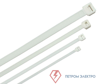 Хомут-стяжка для кабеля 2.5х100мм нейлон бел. (уп.100шт) ITK HKW-W25-L100