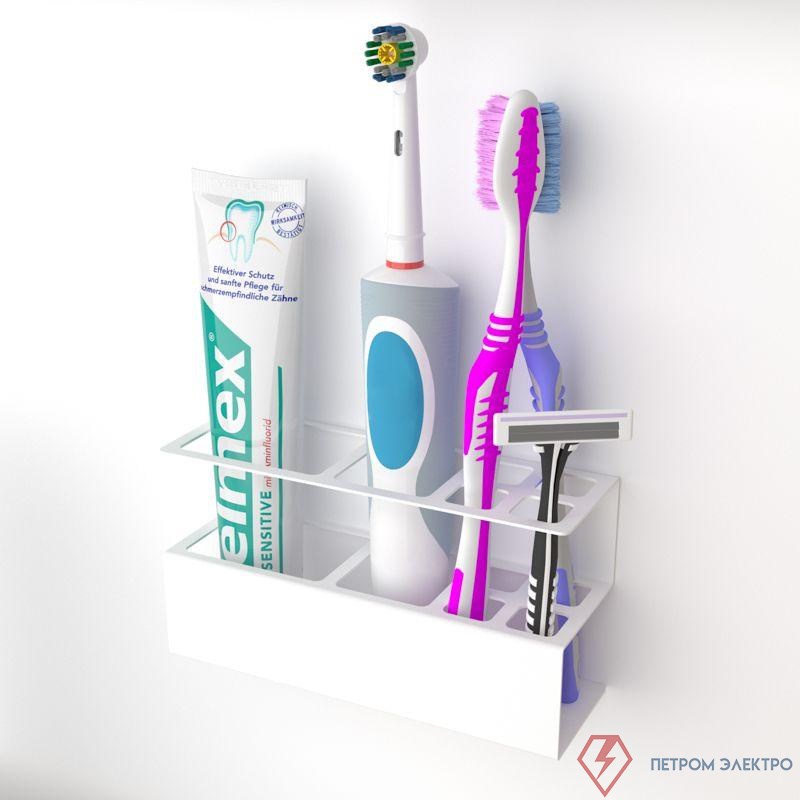 Держатель для хранения зубных щеток и аксессуаров для ванны бел. Rexant 38-0704