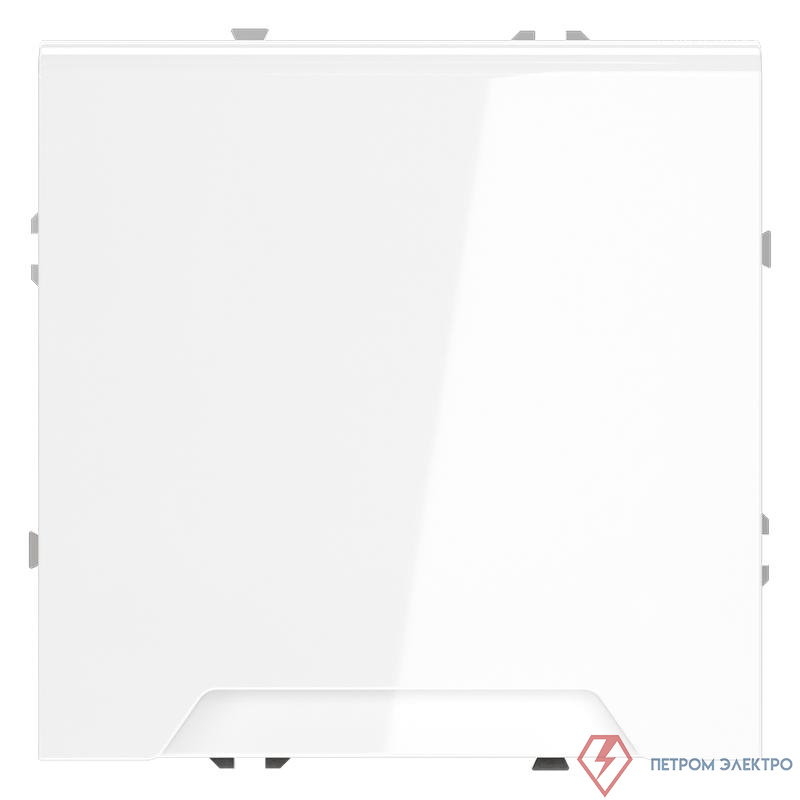 Розетка 1-м СП S70 16А с заземл. защ. шторки + крышка механизм бел. глянцевый Voltum VLS040301