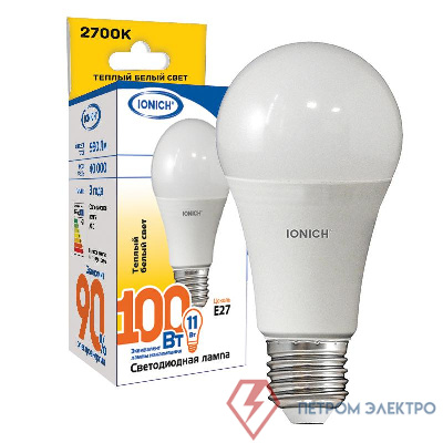 Лампа светодиодная ILED-SMD2835-A60-11-990-220-2.7-E27 IONICH 1614 0