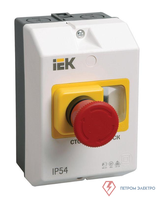 Оболочка защитная с кноп. "СТОП" IP54 KARAT IEK DMS11D-PC55