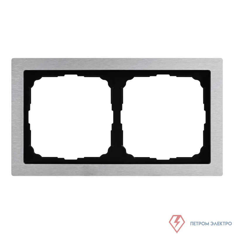 Рамка 2-м ArtGallery Pure метал. алюм. SE GAL312102