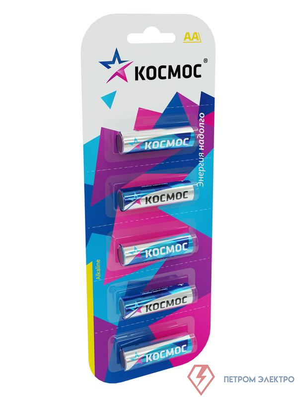 Элемент питания алкалиновый AA/LR6 BP-5 (блист.5шт) КОСМОС KOCLR65BL