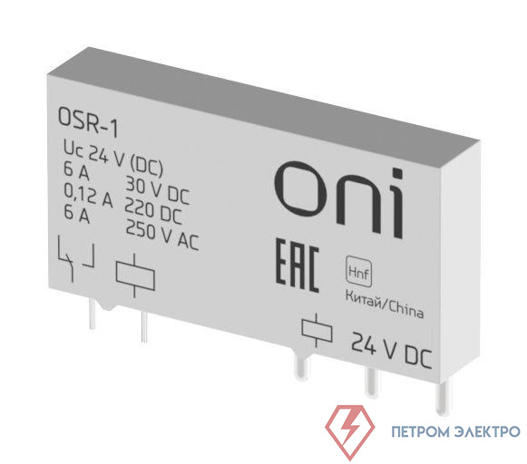 Реле ультратонкое OSR 1C 24В DC ONI OSR-1