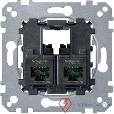 Коннектор 2хRJ45 кат.5E UTP Merten SchE MTN4575-0002