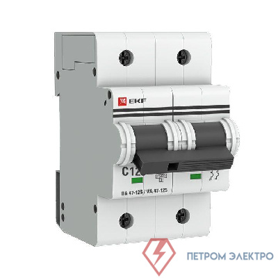 Выключатель автоматический модульный 2п C 125А 15кА ВА 47-125 PROxima EKF mcb47125-2-125C