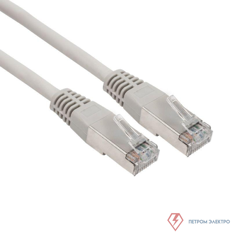 Патч-корд F/UTP кат.6 RJ45-RJ45 LSZH экранир. 1м сер. Rexant 18-8102-1