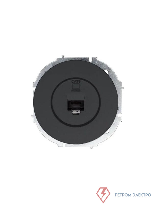 Розетка компьютерная СП OSEN RJ45 кат.6 механизм черн. бархат LEZARD 743-4288-140