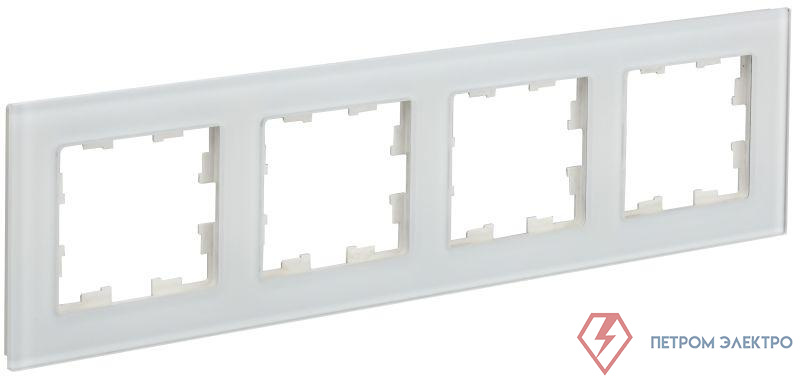 Рамка 4-м BRITE РУ-4-2-Бр стекло бел. матов. IEK BR-M42-G-31-K01