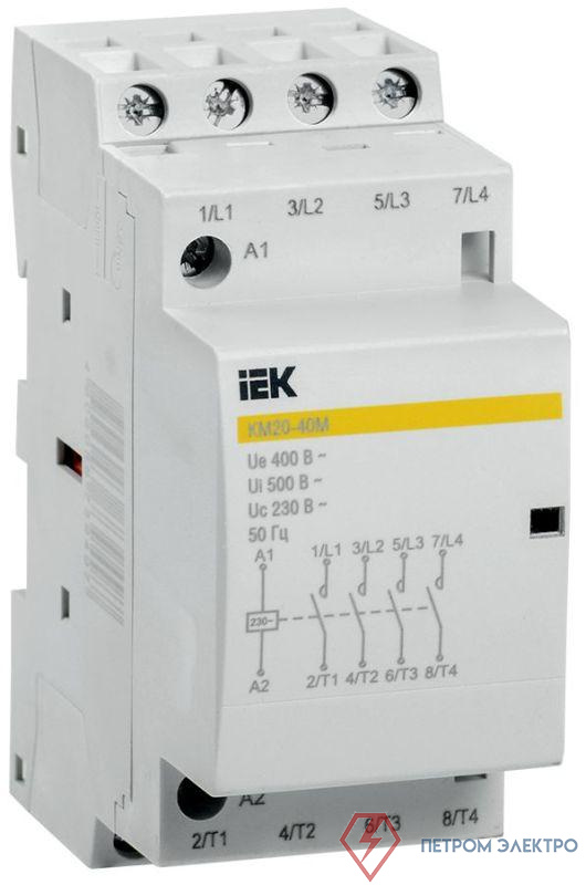 Контактор модульный КМ20-40М AC KARAT IEK MKK11-20-40