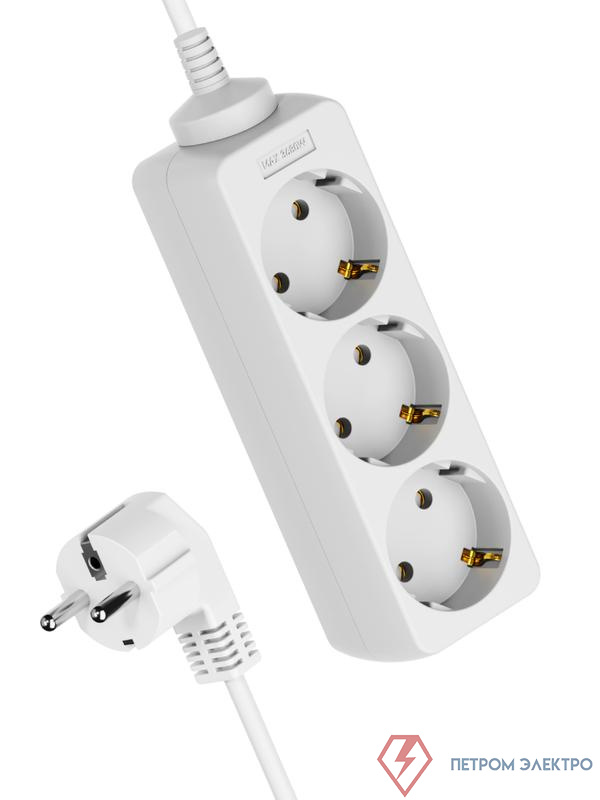 Удлинитель 3х5м с заземл. 16А IP20 ПВС 3х1.5 КОСМОС YKsm5m-3g-Z(K)