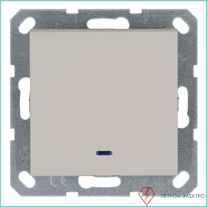 Выключатель 1-кл. 10А IP20 с подсветкой механизм тауп Jasmart G3011NT