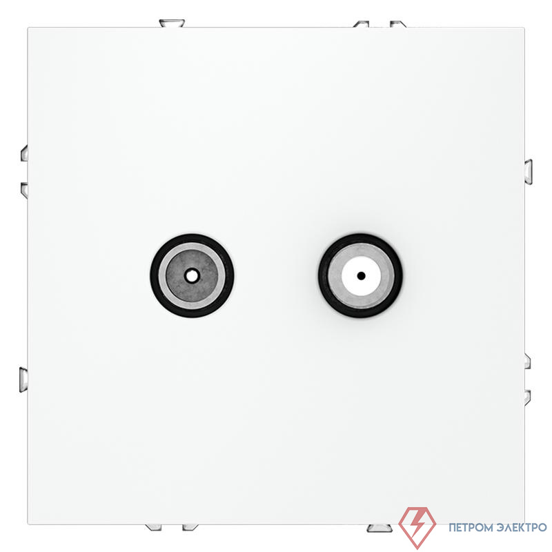 Розетка телевизионная оконечная TV + SAT 2-м СП S70 механизм бел. матов. Voltum VLS060402