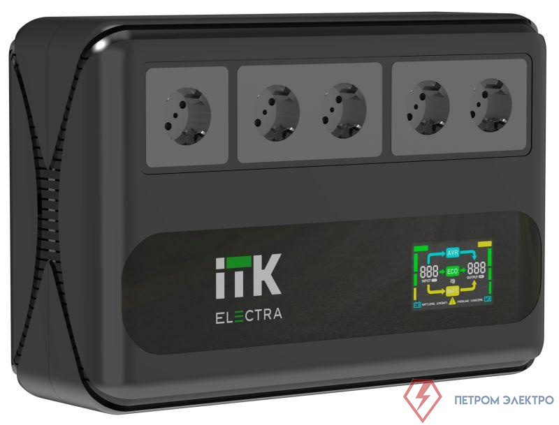 Источник бесперебойного питания ELECTRA LT5 600В.А/360Вт LCD с АКБ 1х7А.ч ITK ELT5-600VA-1-001