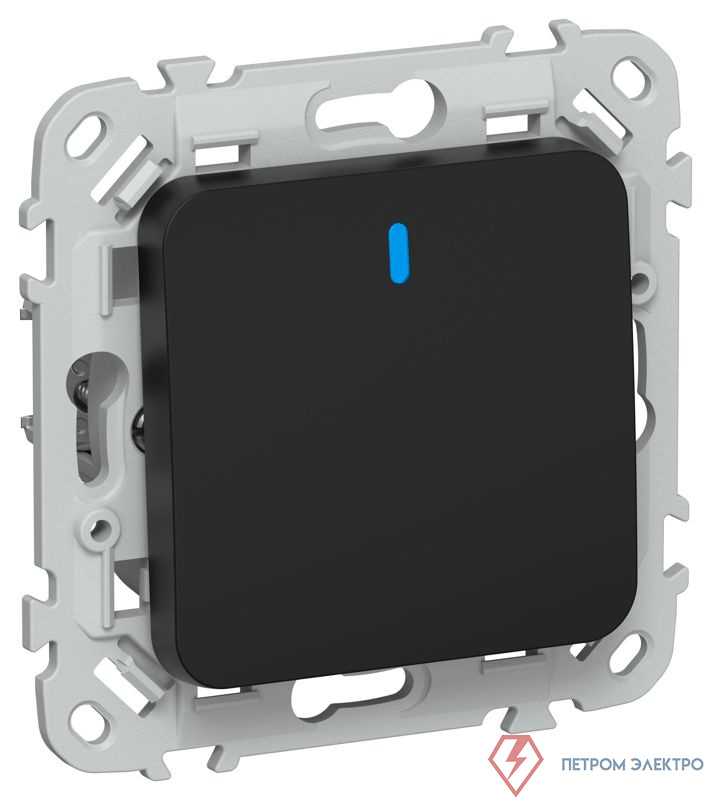 Выключатель проходной 1-кл. СП FLITE ВС61-1-1-ФлЧ 10А с индикацией механизм черн. IEK FI-V12-1-10-1-K02