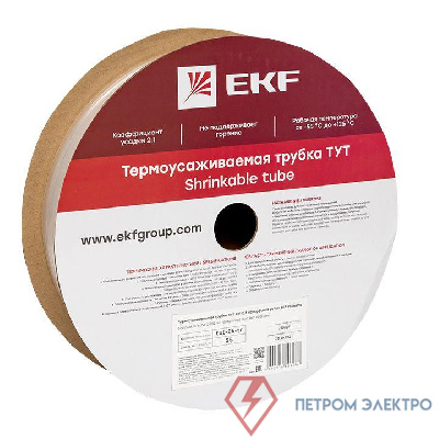 Трубка термоусадочная ТУТ 25/12.5 прозр. PROxima (уп.25м) EKF tut-25-tr