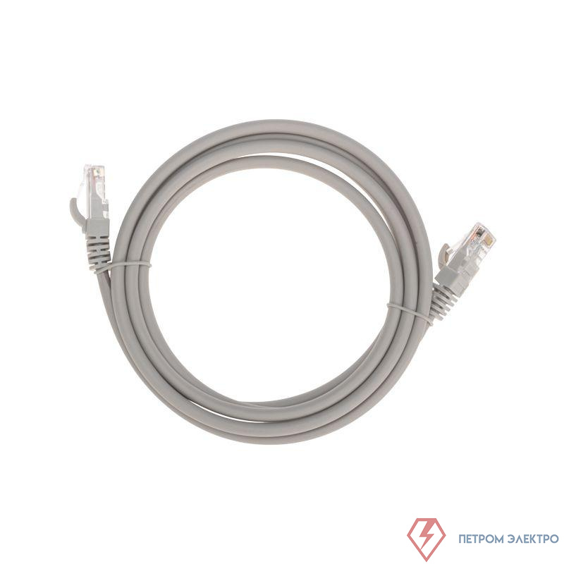 Патч-корд U/UTP CAT 6 RJ45-RJ45 26AWG LSZH сер. 2м Rexant 02-0290-2