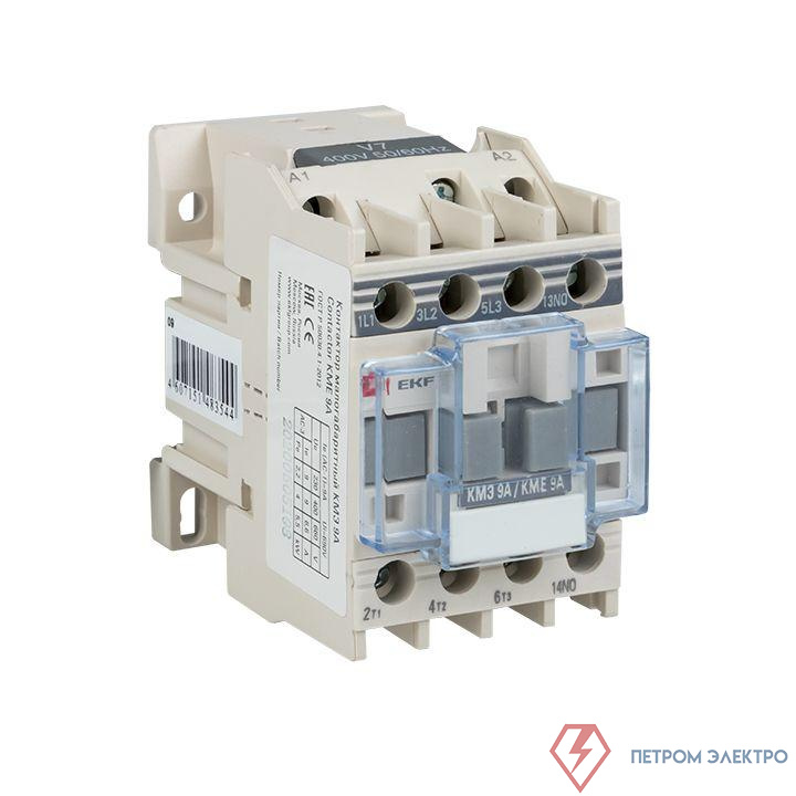 Контактор КМЭ 9А кат. 220В AC 1НЗ EKF ctr-s-9-220-nc