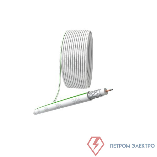 Кабель коаксиальный SAT 703 B CCS/оплетка Al 75% PVC 75Ом бел. (м) SL-B-75-PVC100 Simple Эра Б0044608